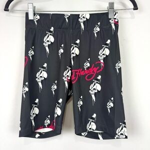 Ed Hardy NWT Knife Skull Print Ladies Biker 7” Inseam Shorts Spandex Women's XS